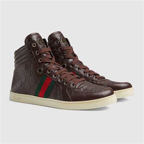 gucci shoes for men high tops|gucci high top sneakers men's.